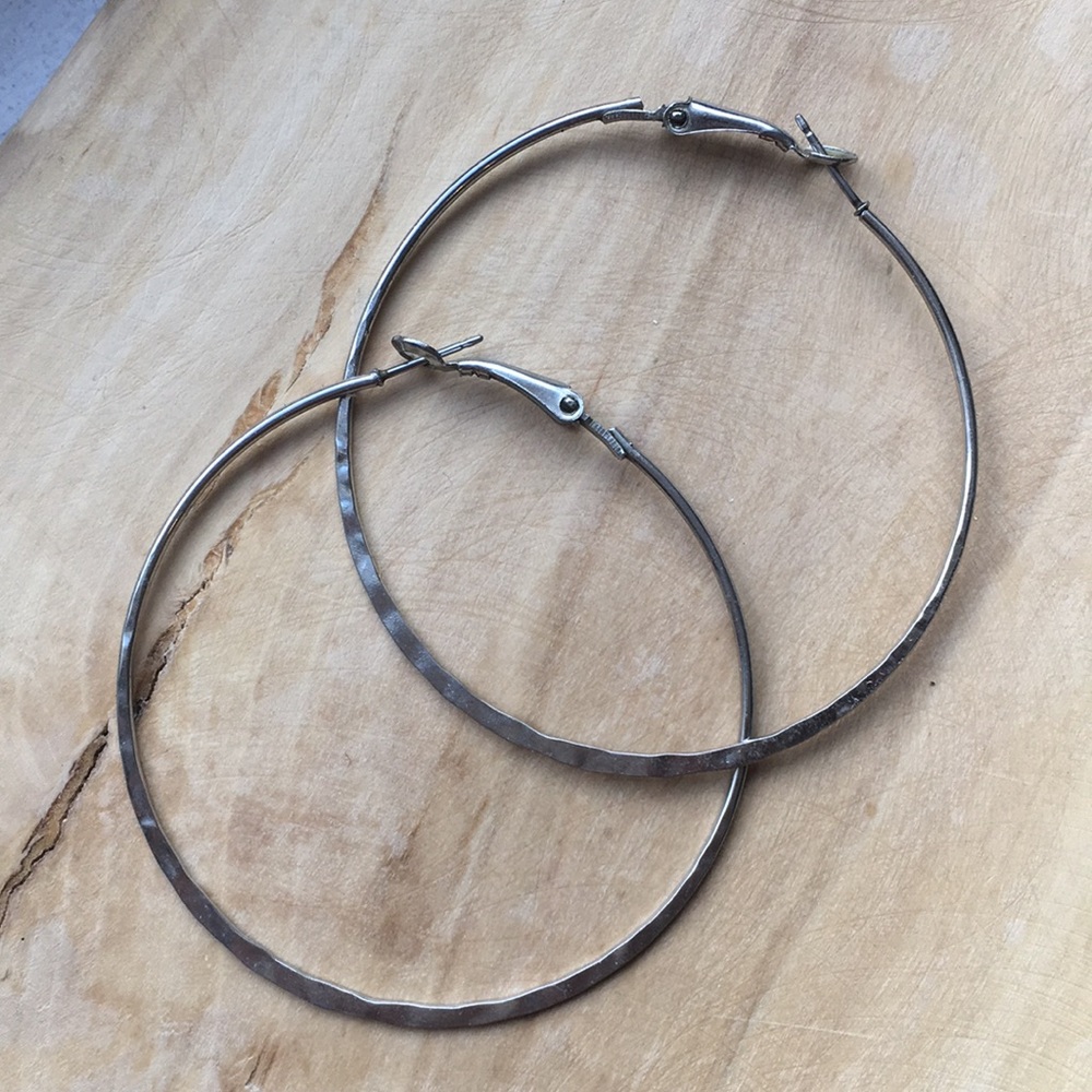 Hammered metal hoops